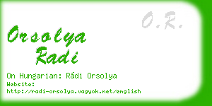 orsolya radi business card