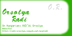 orsolya radi business card